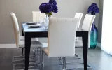 dining room table with place settings